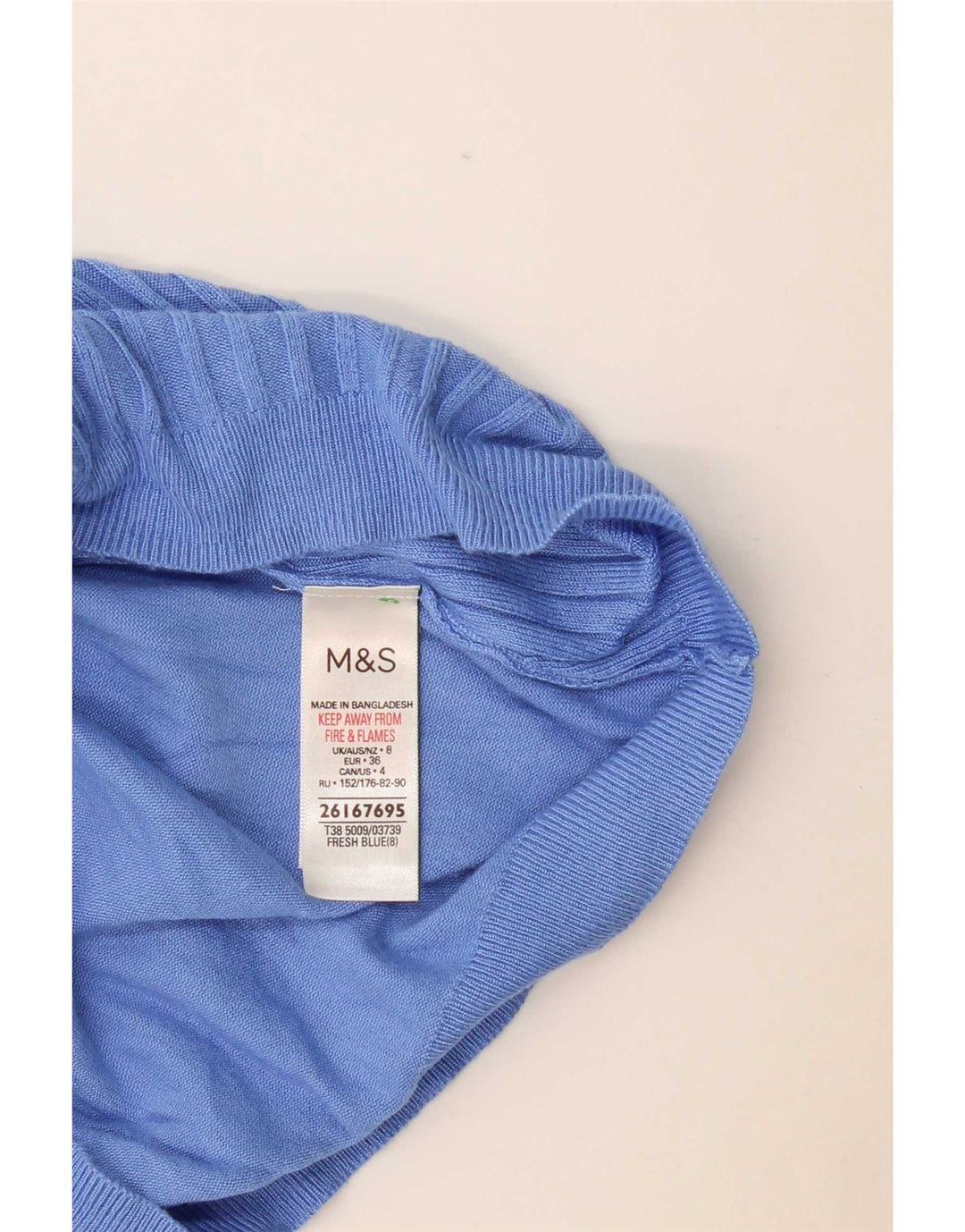 Marks & Spencer Γυναικείο πουλόβερ με λαιμόκαυστο UK 8 Small Blue