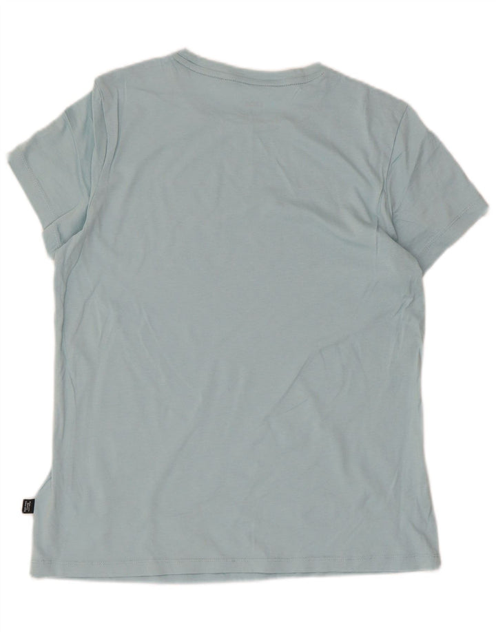 Puma Γυναικείο T-Shirt Top UK 12 μεσαίου μπλε βαμβακερό