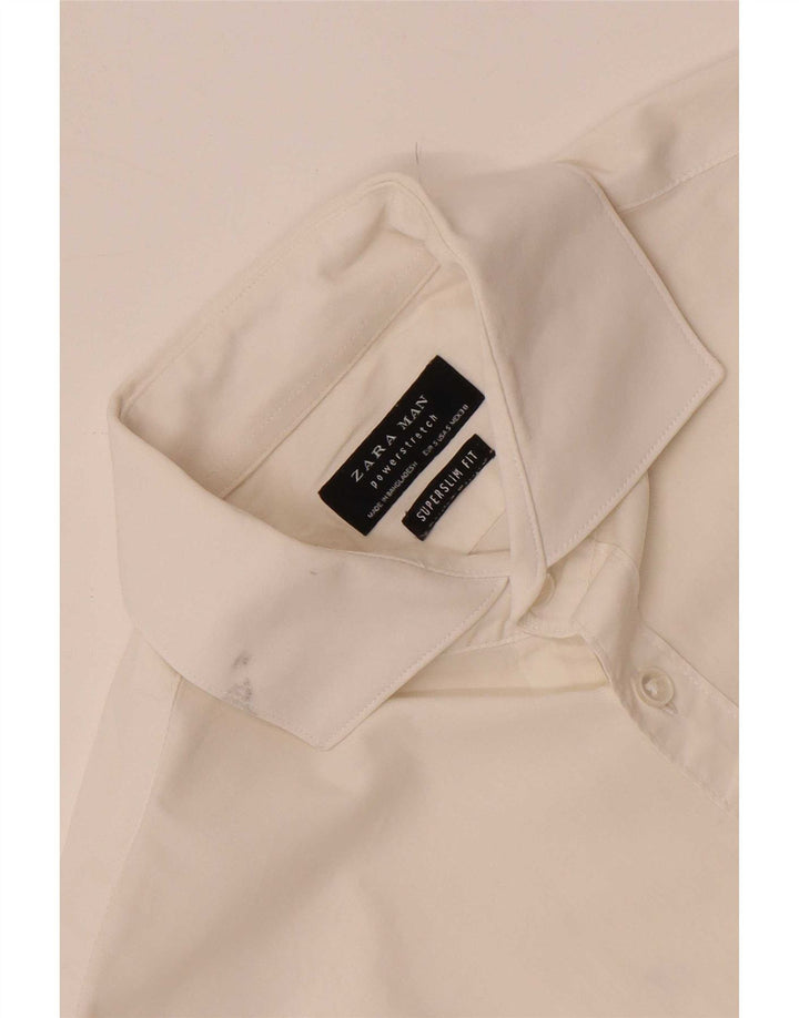 Zara Ανδρικό πουκάμισο Super Slim Fit Small White