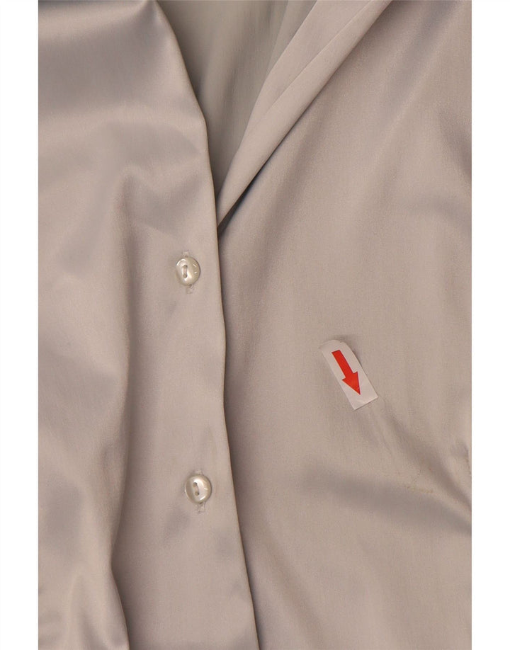 Naracamicie γυναικείο πουκάμισο μπλούζα UK 12 Medium Silver Polyester