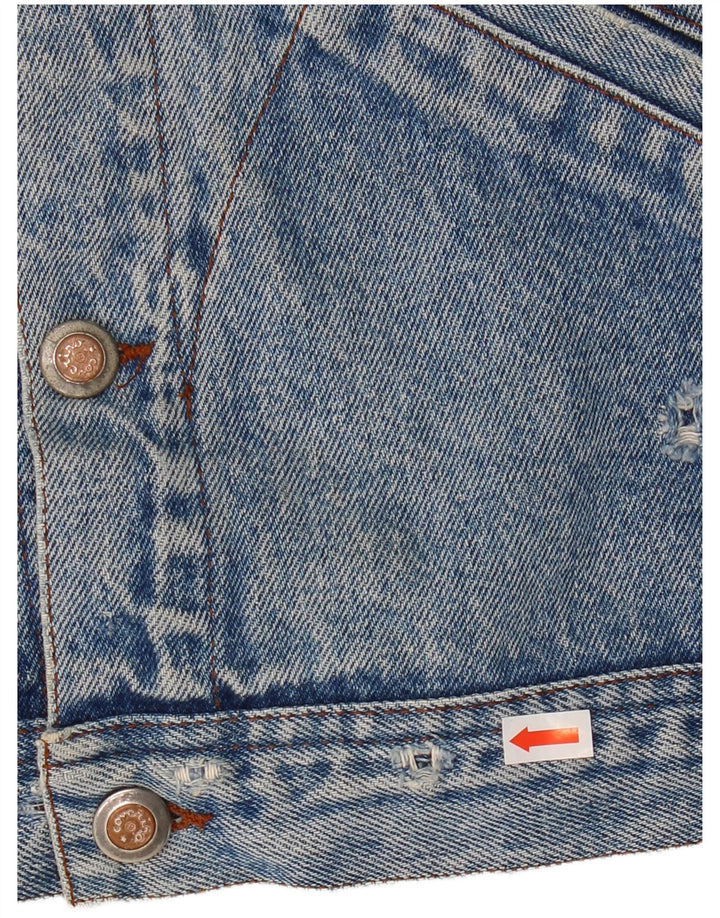 VINTAGE Womens Denim Jacket UK 18 XL  Blue Cotton