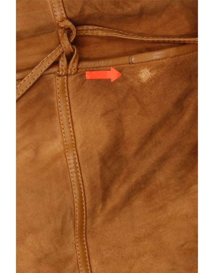 Vintage Γυναικείο Oversized Shearling Jacket IT 46 Large Brown Δερμάτινο