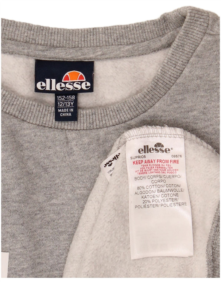 Ellesse Boys Graphic Φούτερ Jumper 12-13 ετών Γκρι Βαμβακερό