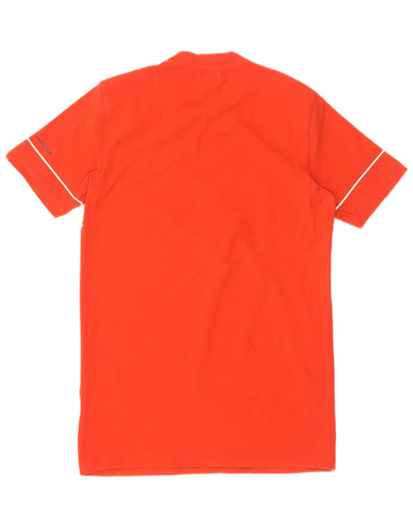 Armani Jeans Γυναικείο γραφικό T-Shirt Top UK 14 Large Red