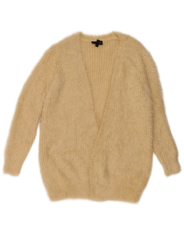 Topshop Γυναικείο ανοιχτό πουλόβερ ζακέτα UK 8 Small Beige Nylon