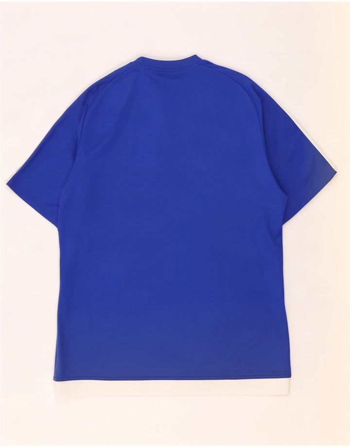Ανδρικό T-Shirt Climalite Adidas Top Medium Blue Colourblock Πολυεστέρας
