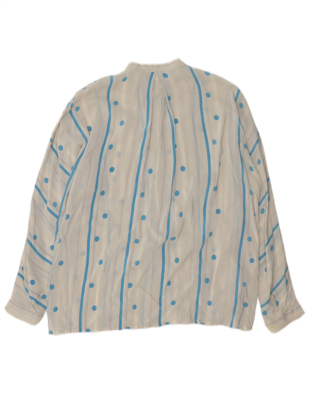 Vintage γυναικείο πουκάμισο μπλούζα UK 16 Large White Pot