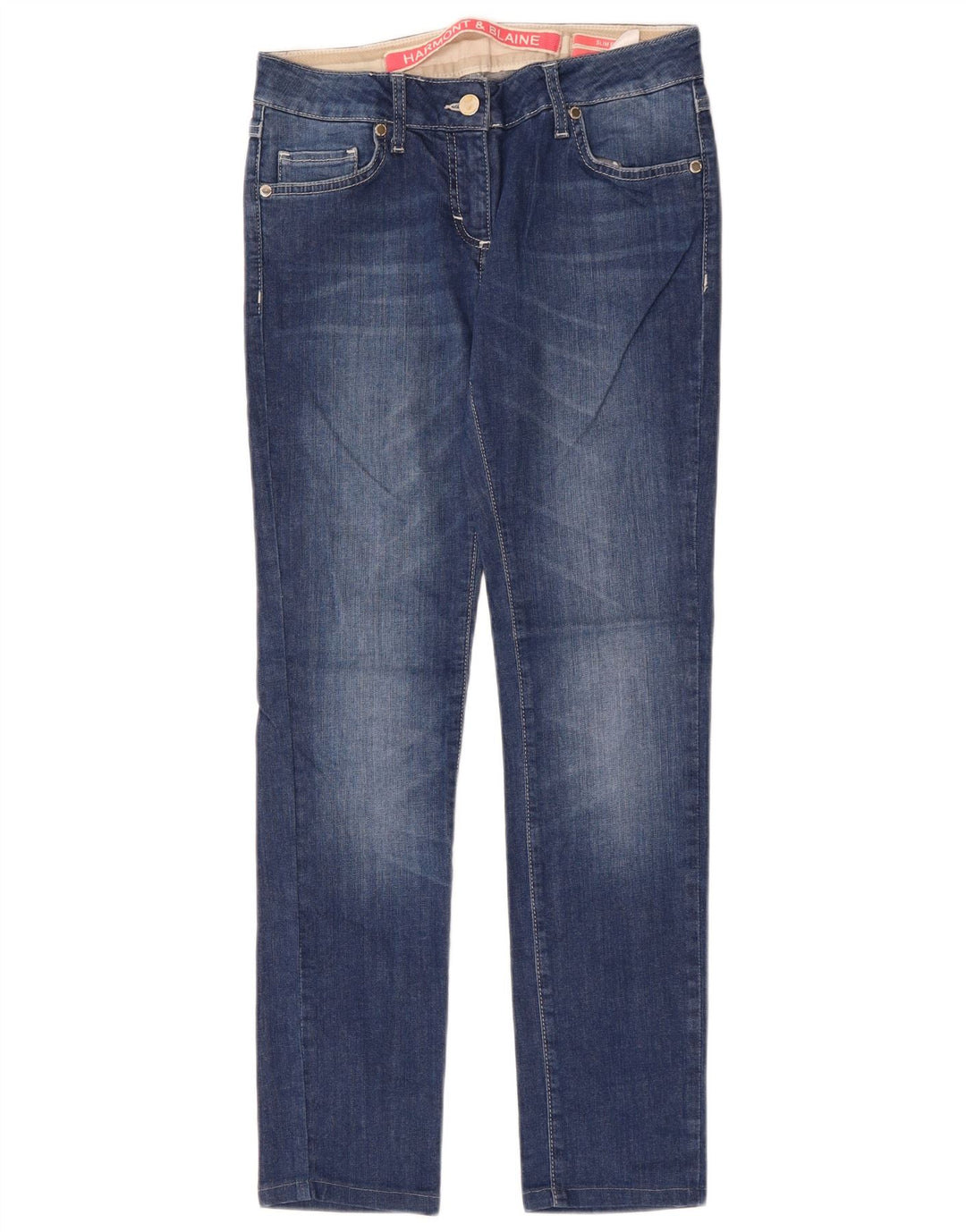 Harmont & Blaine Γυναικεία Slim Jeans IT 42 Medium W30 L30 Blue Cotton