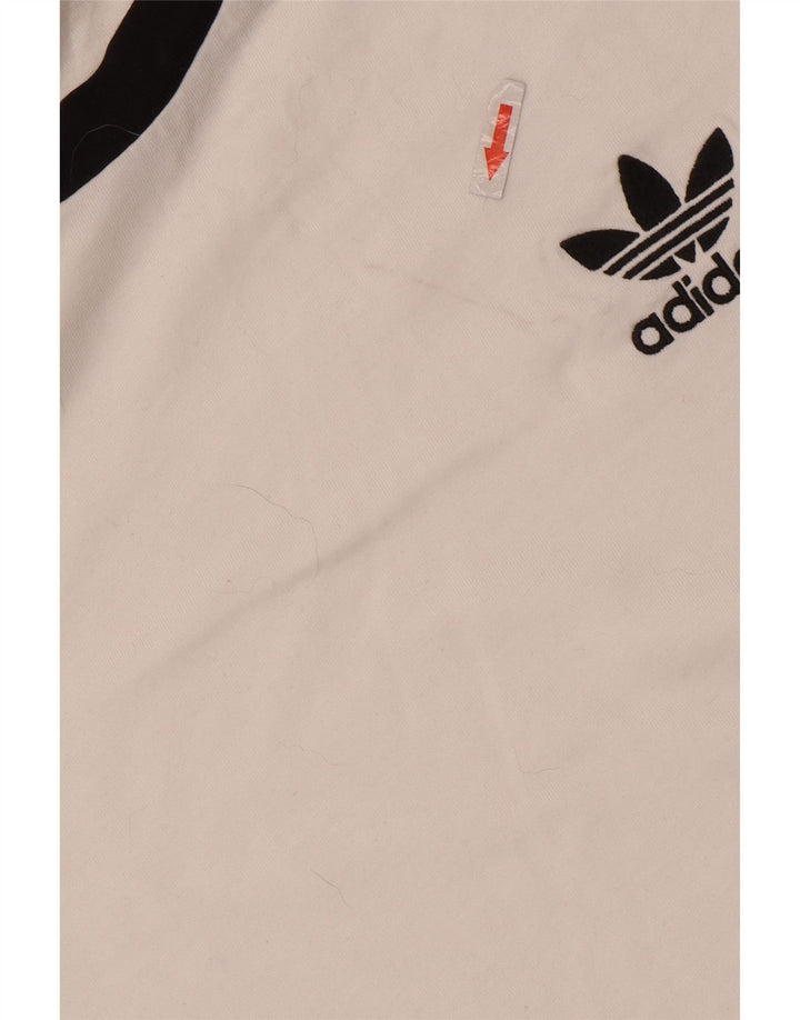Ανδρικό T-Shirt Adidas Τοπ μεσαίο λευκό βαμβακερό