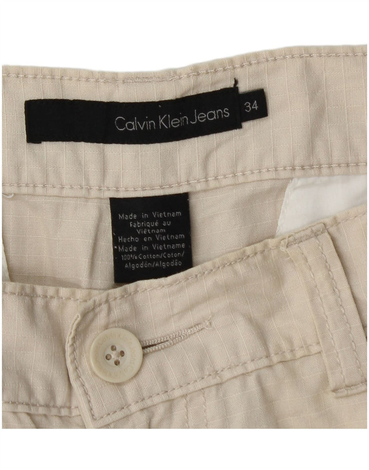 Ανδρικό σορτς Cargo Calvin Klein W34 Μεγάλο μπεζ βαμβακερό