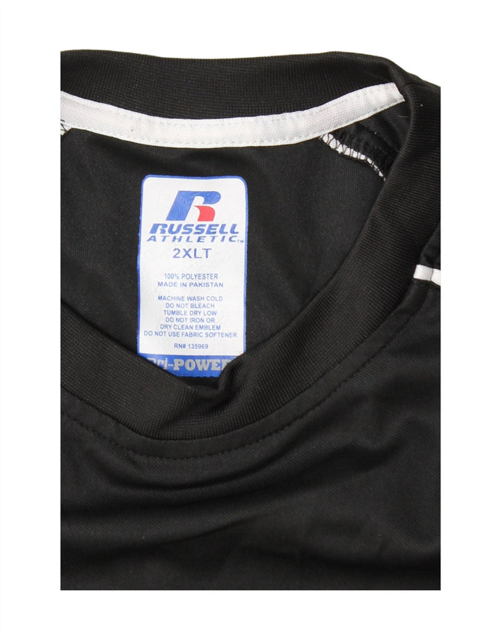 RUSSELL ATHLETIC Ανδρικό T-Shirt Top 2XL Μαύρο πολύχρωμο πολυεστέρα