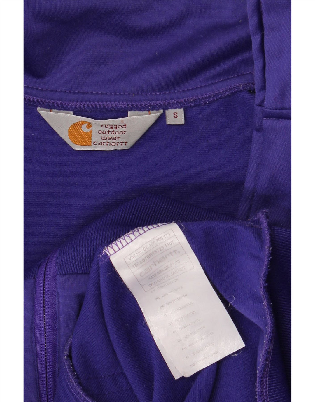 Carhartt Γυναικεία αθλητική φόρμα Top Jacket UK 10 Small Purple Chevron Polyester