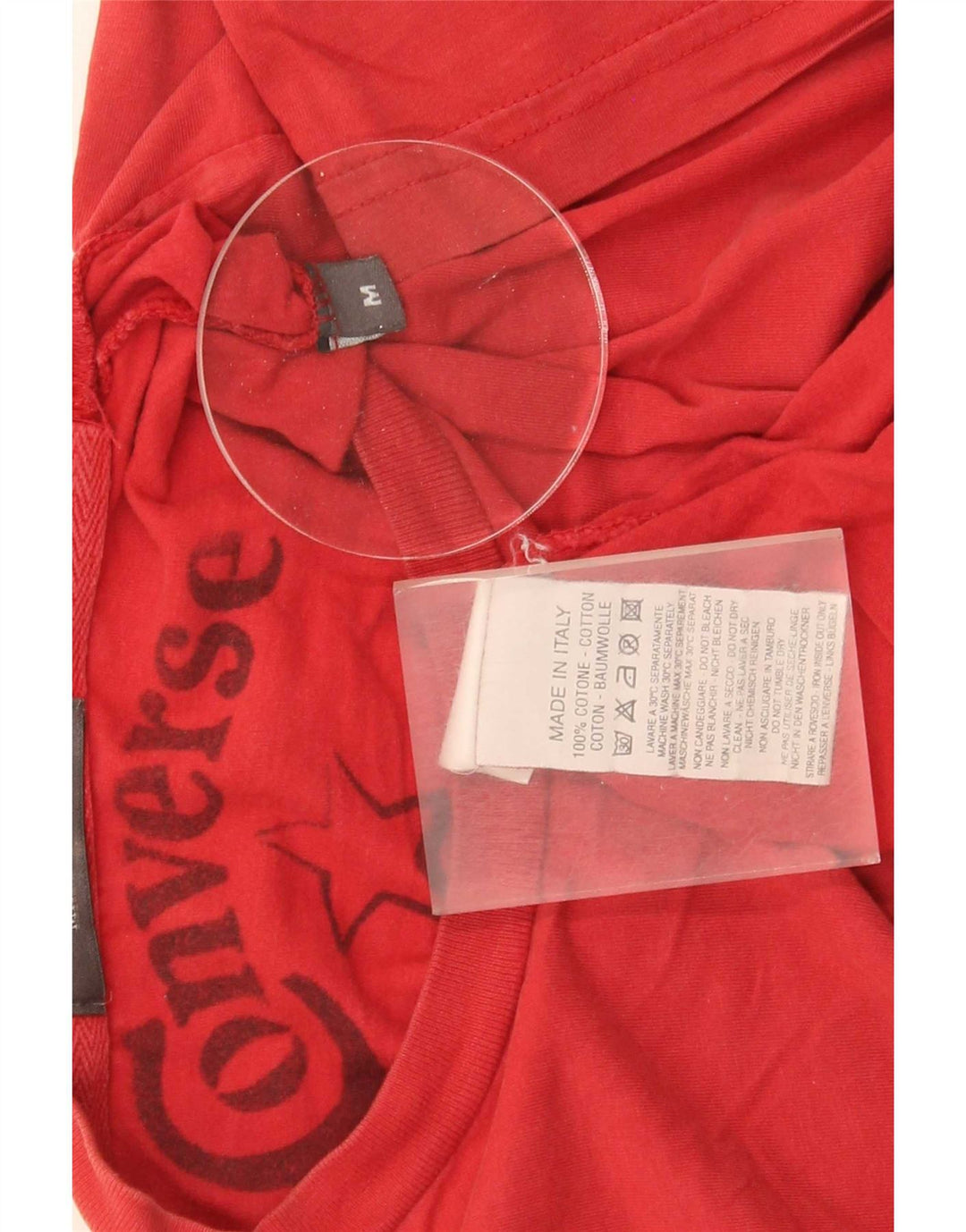 Ανδρικό γραφικό μπλουζάκι Converse Top Medium Red Cotton