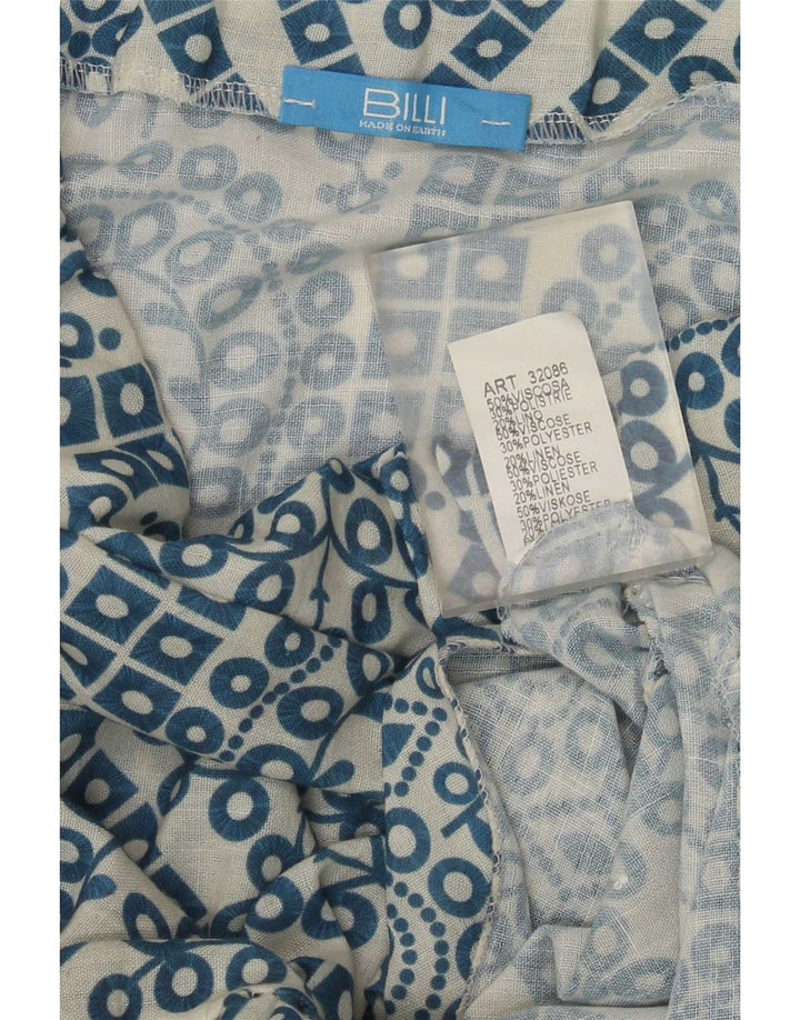 Vintage Γυναικεία Maxi Φούστα W28 Medium Blue Paisley Viscose