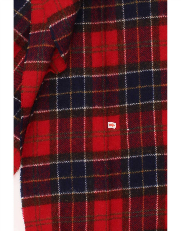Barbour Ανδρικό Ορθογώνιο Κασκόλ One Size Κόκκινο Καρό Μαλλί Classic