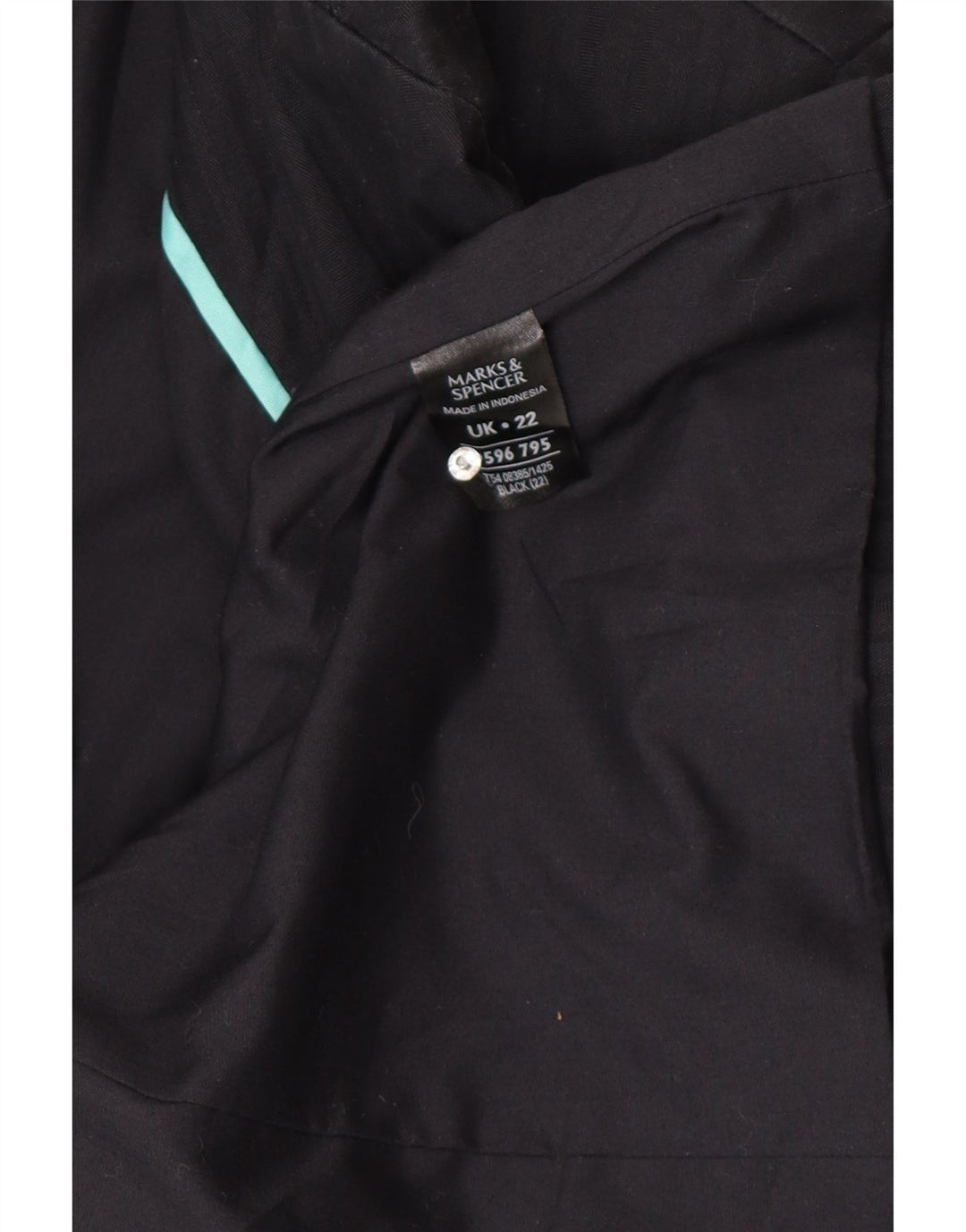 Marks & Spencer Ανδρικό μπλέιζερ με 2 κουμπιά μπουφάν UK 22 3XL μαύρο βαμβακερό