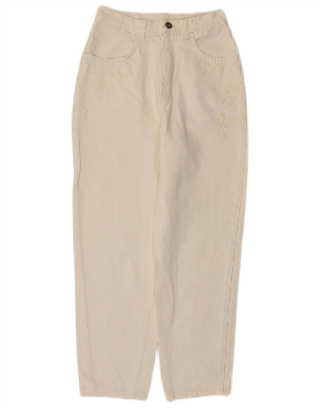 STEFANEL Γυναικείο ψηλόμεσο τζιν IT 44 Medium W24 L27 Off White Βαμβακερό