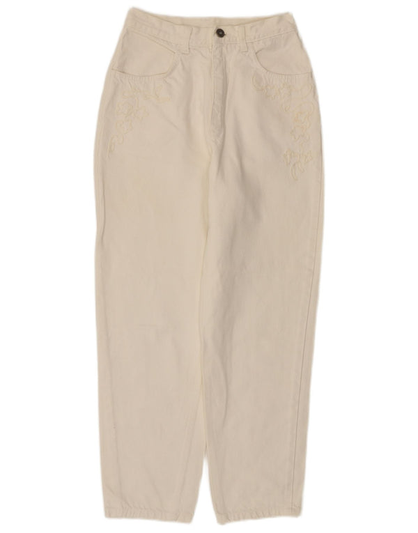 STEFANEL Γυναικείο ψηλόμεσο τζιν IT 44 Medium W24 L27 Off White Βαμβακερό