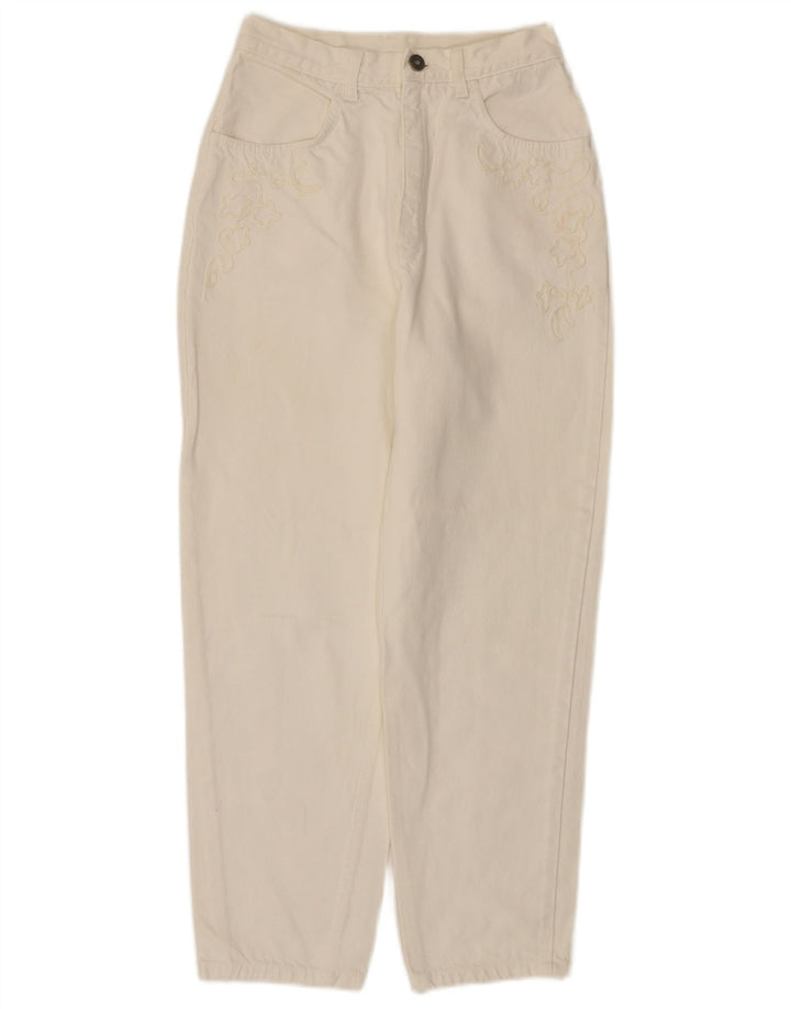 STEFANEL Γυναικείο ψηλόμεσο τζιν IT 44 Medium W24 L27 Off White Βαμβακερό