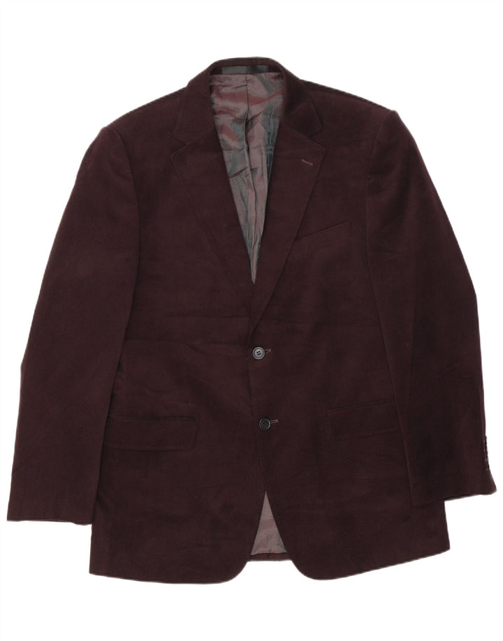 Marks & Spencer Ανδρικό μπλέιζερ με 2 κουμπιά μπουφάν UK 40 Medium Maroon Polyester