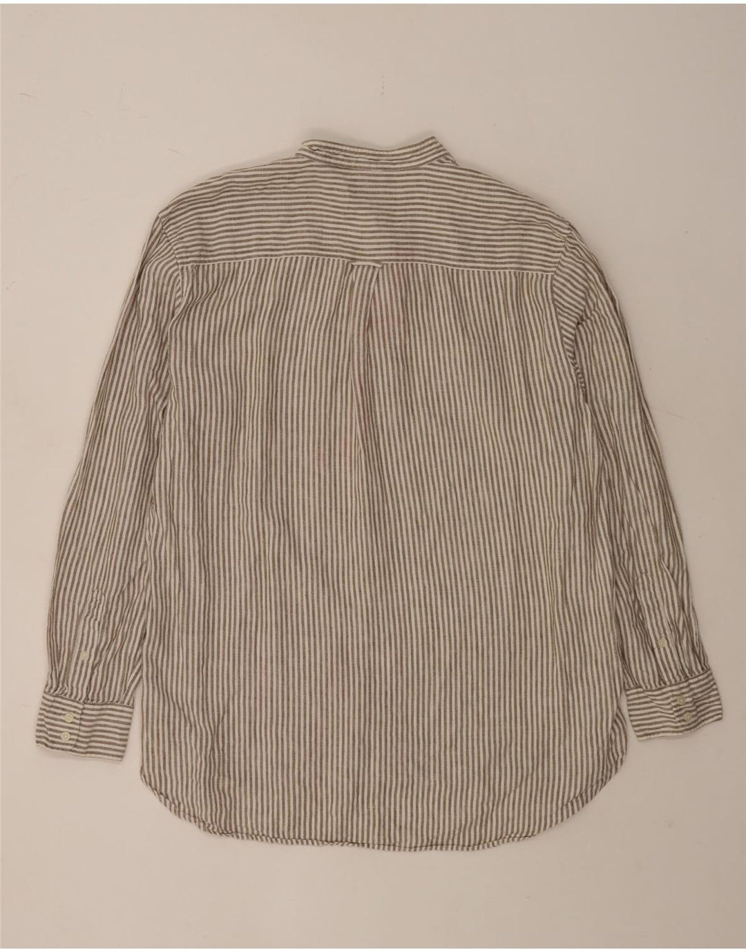 Boden Ανδρικό Πουκάμισο Πουλόβερ XL Καφέ Pinstripe Λινό
