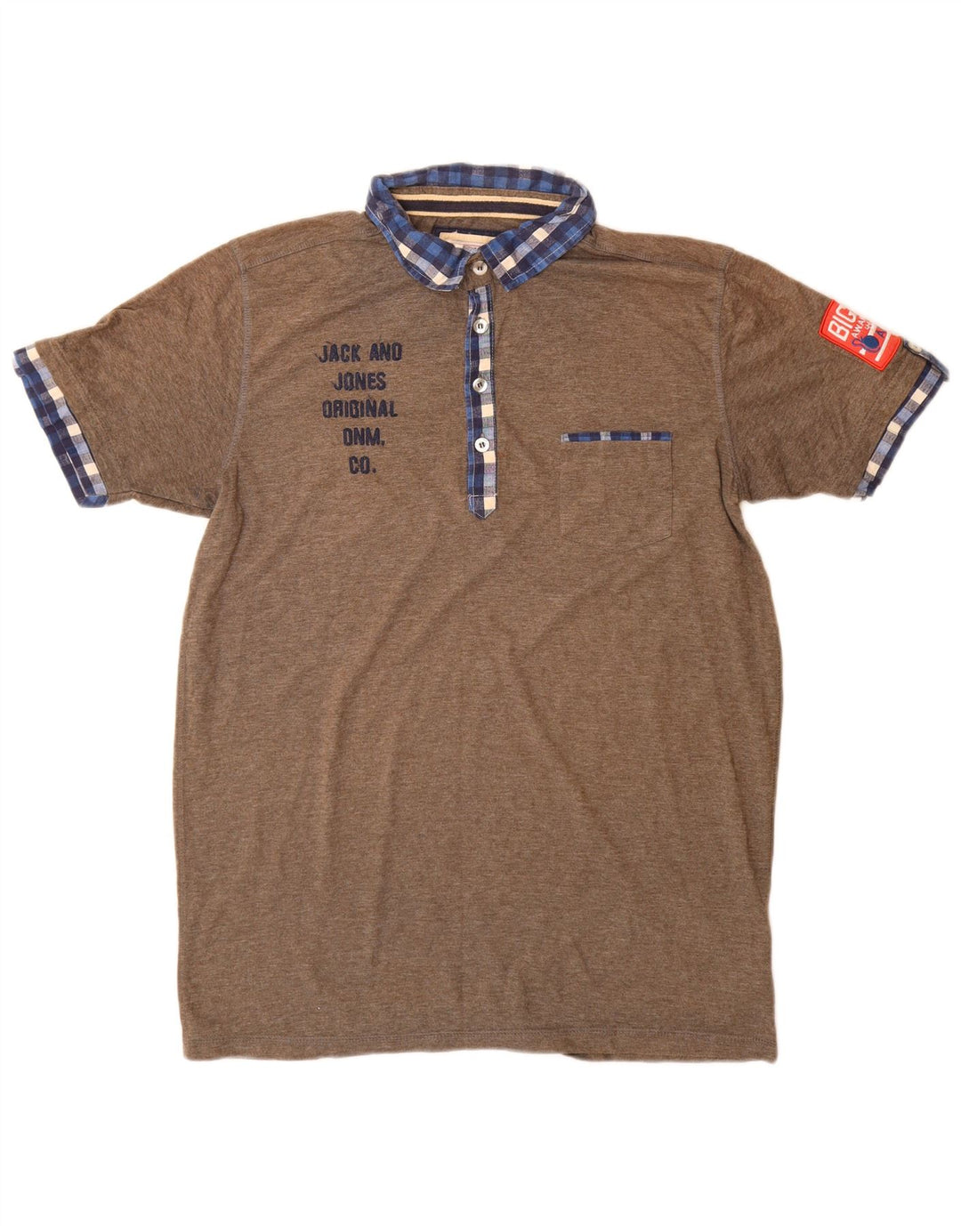Jack & Jones Ανδρικό γραφικό πόλο μπλουζάκι XL καφέ πολυεστέρας