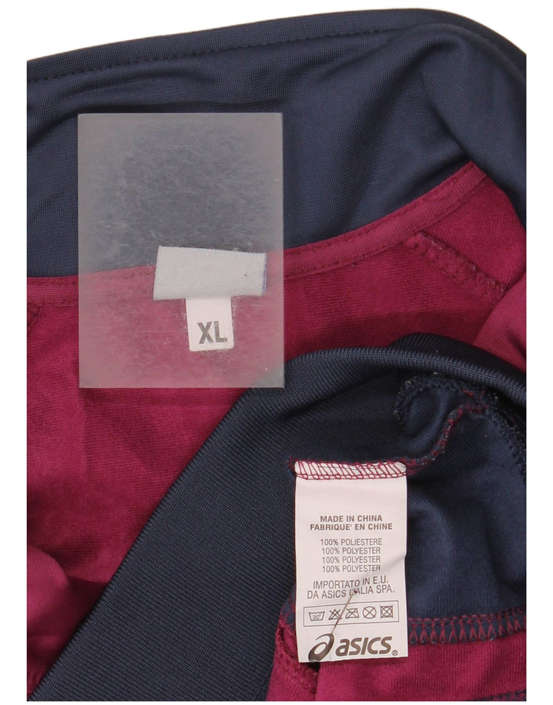 Γυναικεία αθλητική φόρμα Asics Top μπουφάν UK 18 XL μπορντό πολύχρωμο πολυεστέρα