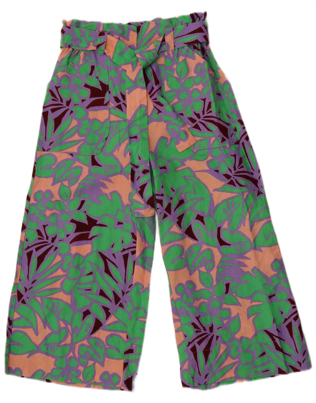 Max & Co. Γυναικείο Φαρδύ Παντελόνι Κάπρι W30 L22 Πολύχρωμο Floral