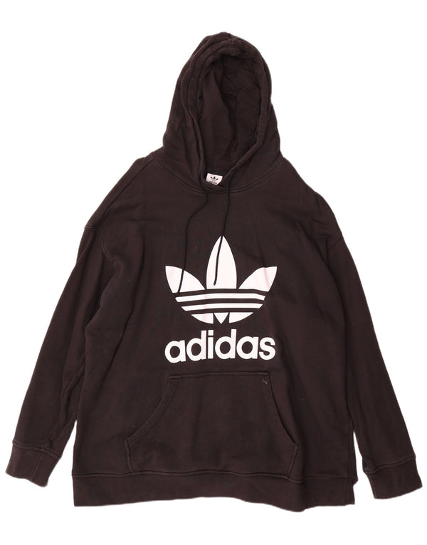 Ανδρικό γραφικό φούτερ Adidas 2XL, μαύρο βαμβακερό