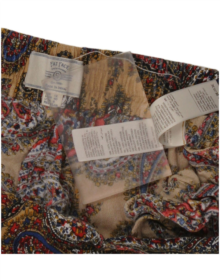 FAT FACE Γυναικείο ψηλόμεσο παντελόνι UK 12 Medium W30 L27 Πολύχρωμο