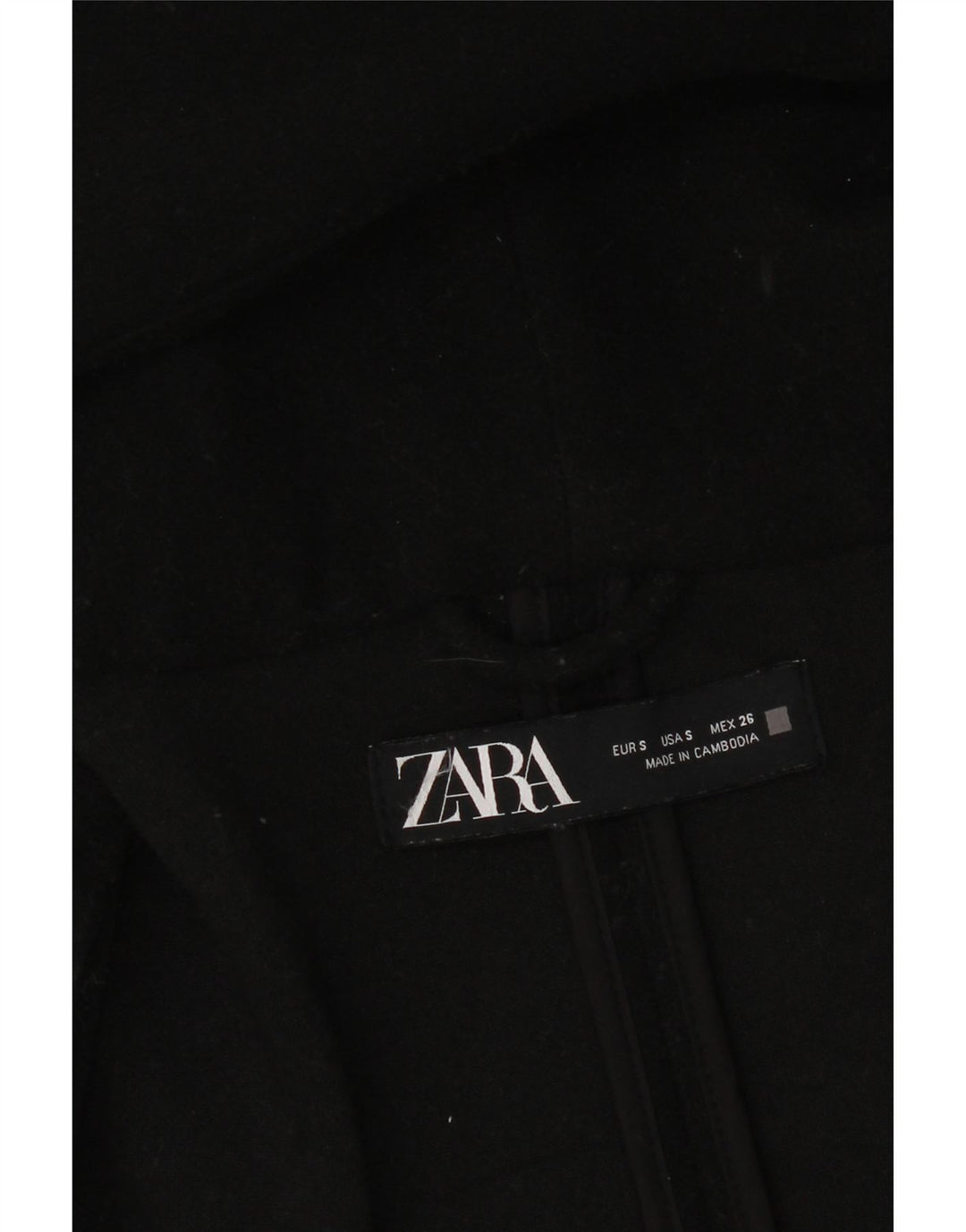 Zara Γυναικείο Πανωφόρι με Κουκούλα UK 10 Small Black