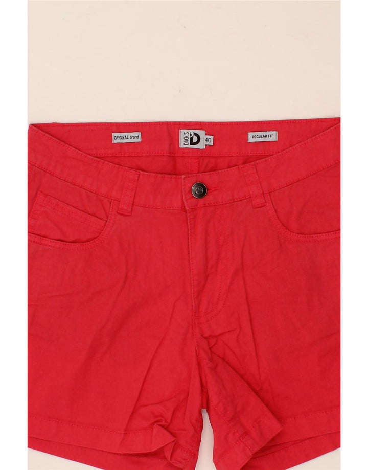 DACK'S Womens Regular Fit Casual Shorts IT 40 Small W28 Red Vintage Dack's and Second-Hand Dack's from Messina Hembry 
