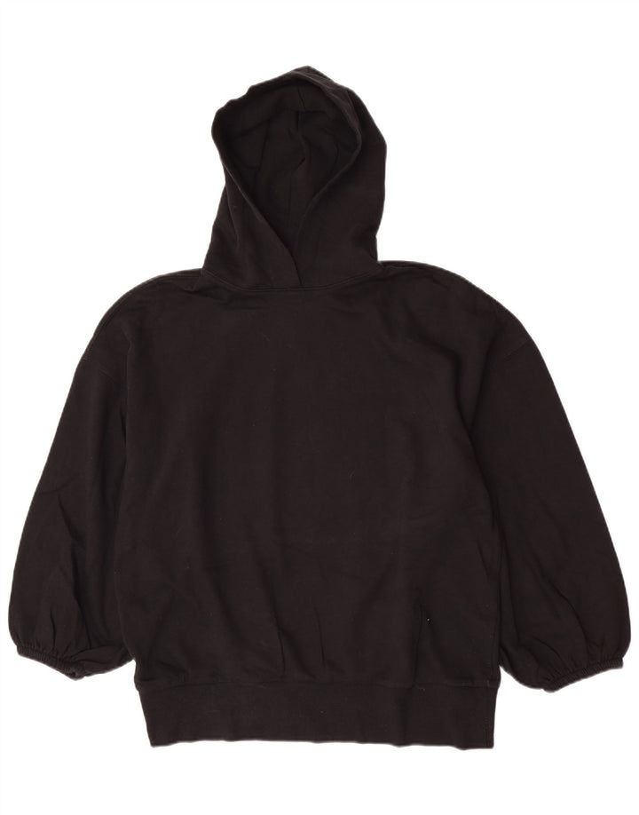 Zara Γυναικείο Hoodie Jumper UK 14 Medium Black