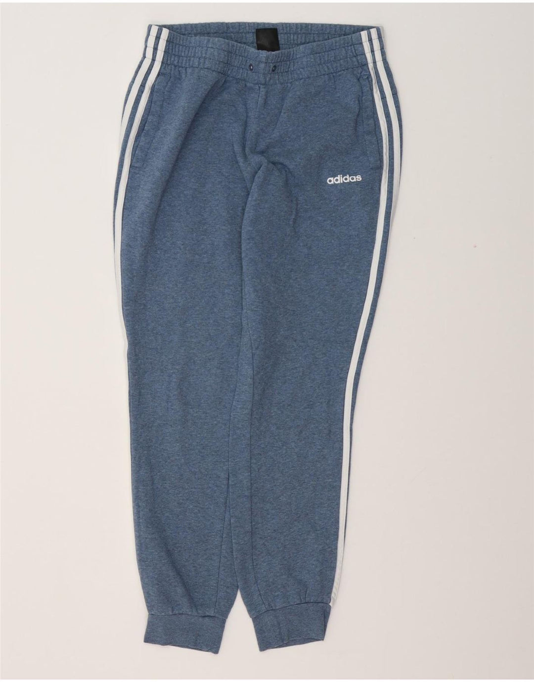 Γυναικεία αθλητική φόρμα ADIDAS Παντελόνι Joggers UK 12/14 μεσαίο μπλε βαμβακερό