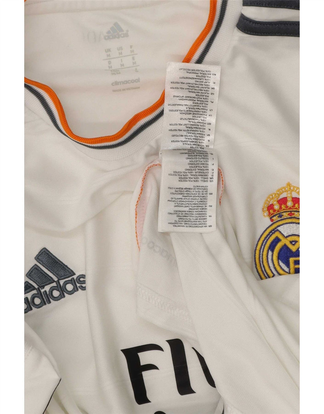 Adidas Ανδρικό γραφικό T-Shirt Real Madrid Top μεσαίο λευκό πολυεστέρας
