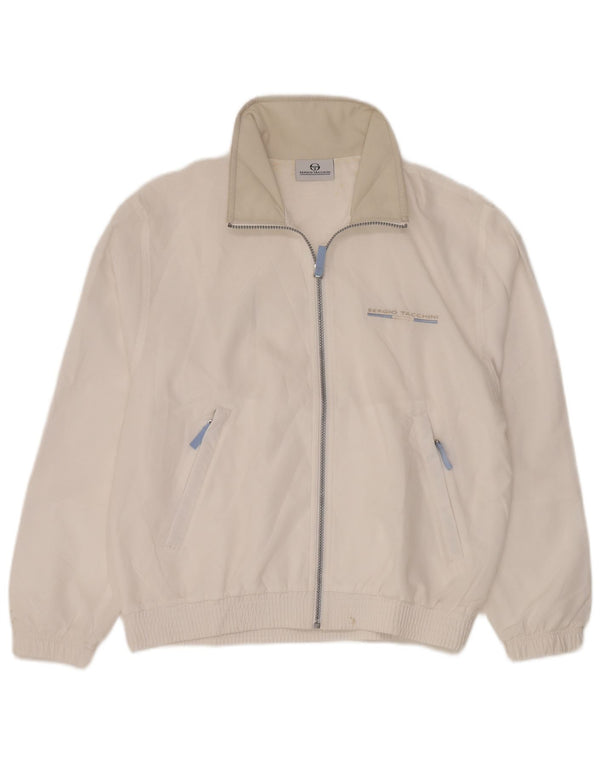 SERGIO TACCHINI Ανδρική φόρμα αθλητικής φόρμας γραφικών Top Jacket Small White Polyester