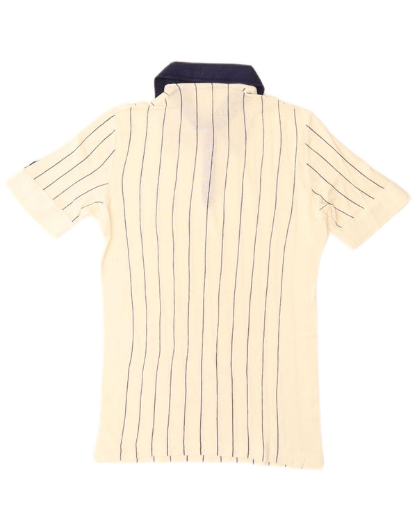 Ανδρικό μπλουζάκι ράγκμπι πόλο Fila IT 46 Μικρό λευκό ριγέ βαμβακερό