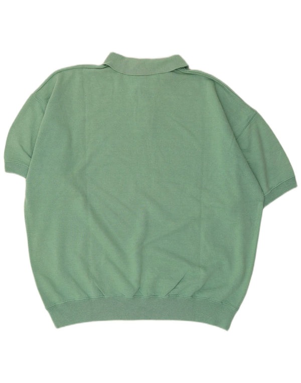 Ανδρική μπλούζα Champion με κοντό μανίκι πόλο με λαιμόκοψη 2XL από βαμβακερό τιρκουάζ