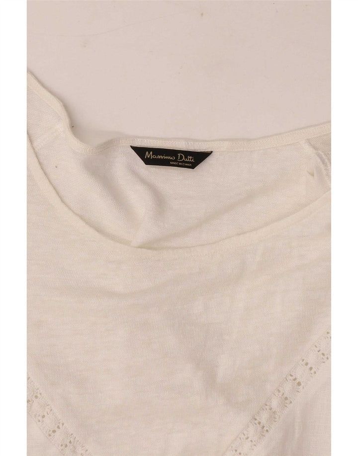 Massimo Dutti Γυναικεία Μπλούζα Τοπ UK 12 Medium White