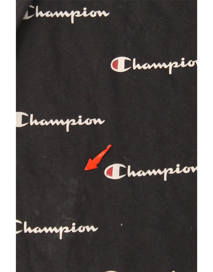 CHAMPION Ανδρικό T-Shirt Reverse Weave γραφικό Top XL Μαύρο