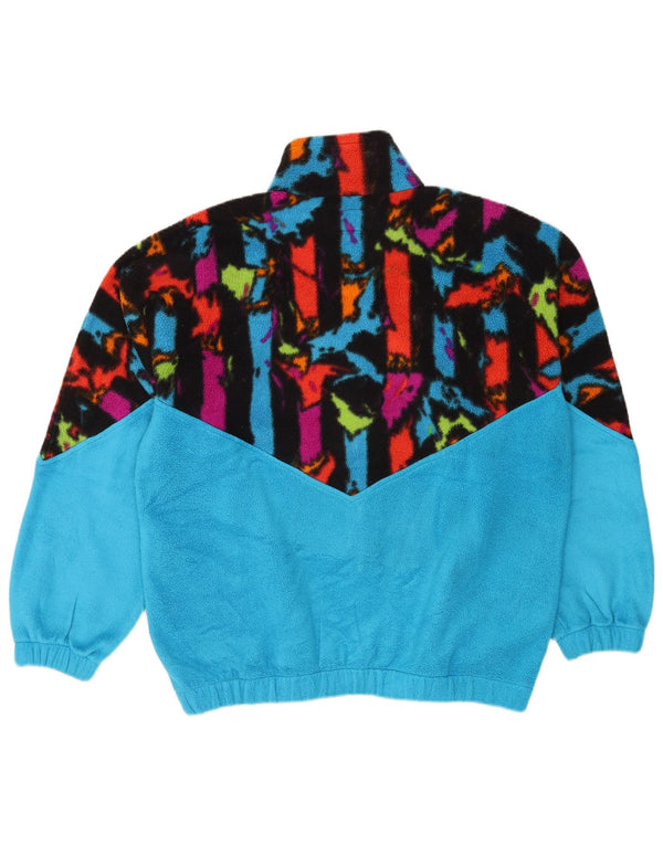Malden Ανδρικό Fleece Jacket UK 40 Large Blue Geometric Polyester Retro
