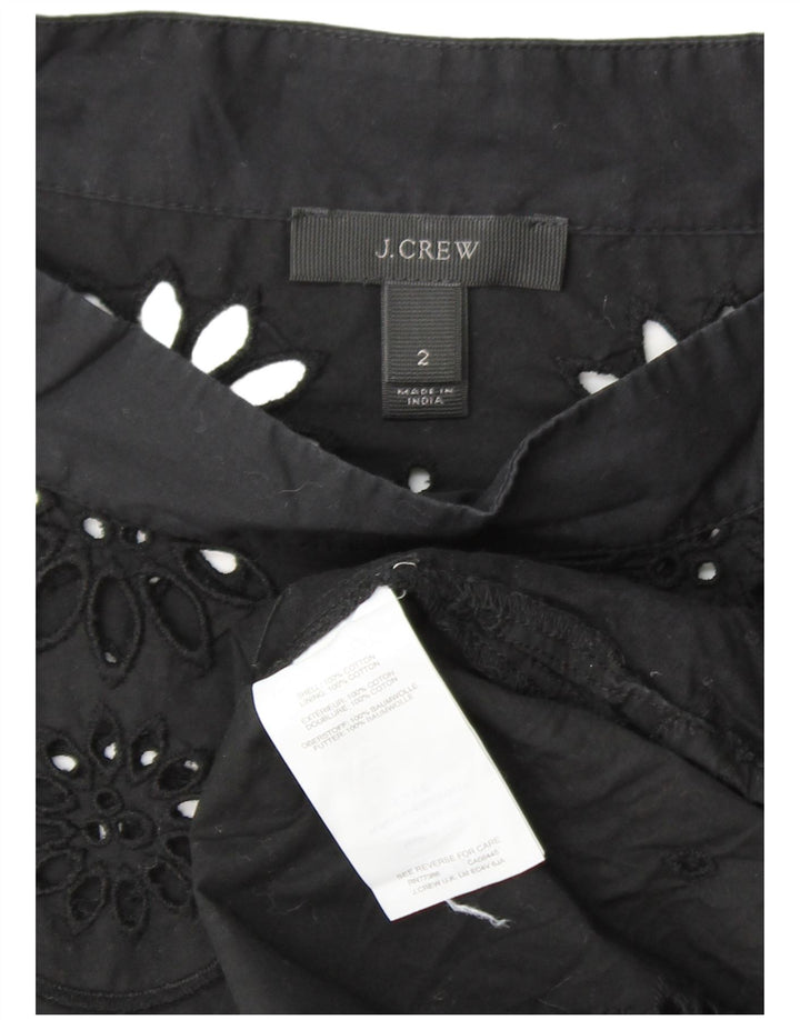 Γυναικεία μακρυμάνικη μπλούζα J. CREW Μπλούζα US 2 XS Μαύρο φλοράλ βαμβακερό