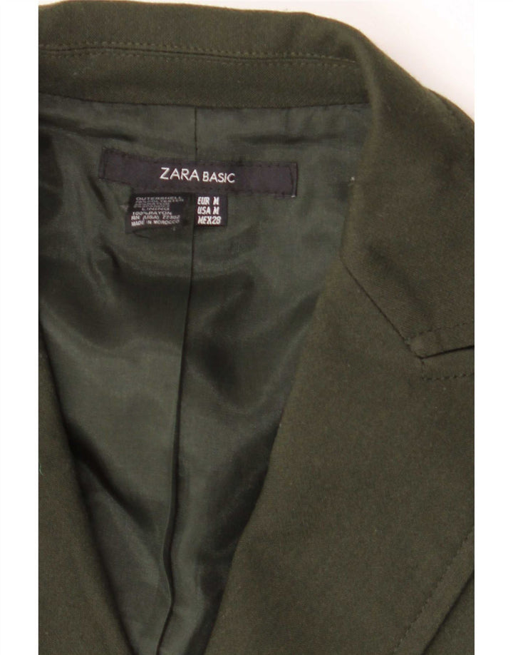 Zara Γυναικείο μπουφάν blazer UK 12 Medium Khaki Polyester