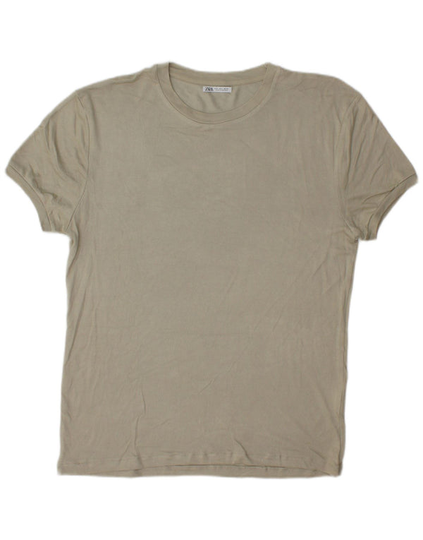 Ανδρικό T-Shirt Zara Top Large Grey Viscose