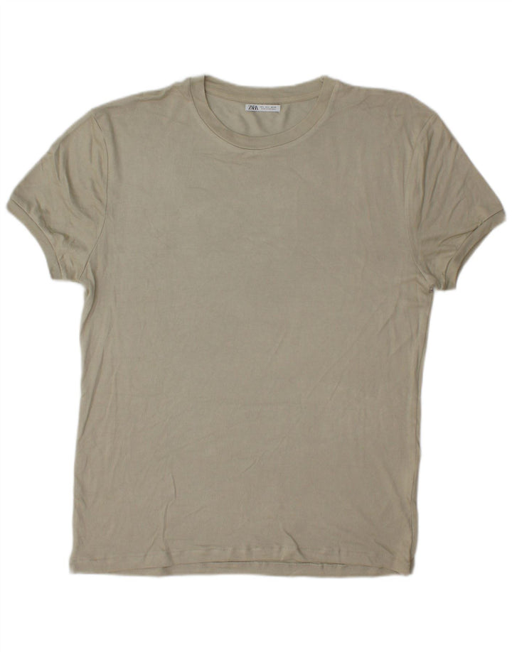 Ανδρικό T-Shirt Zara Top Large Grey Viscose