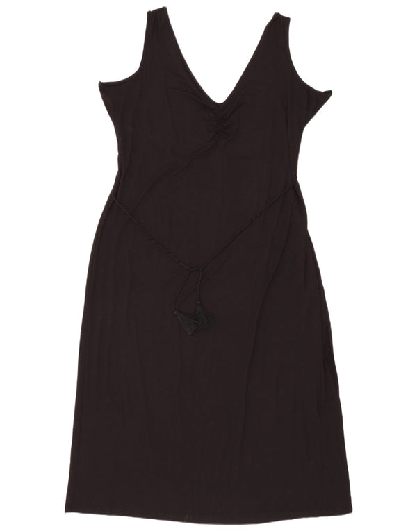 Γυναικείο αμάνικο φόρεμα Marks & Spencer UK 24 4XL μαύρη βισκόζη