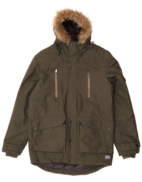 Ανδρικό μπουφάν Parka με κουκούλα Supply & Demand UK 42 XL Khaki Acrylic