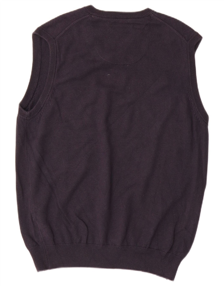 Marks & Spencer Ανδρικό Μπλε γιλέκο Harbor Tank Top Medium Navy Blue Cotton