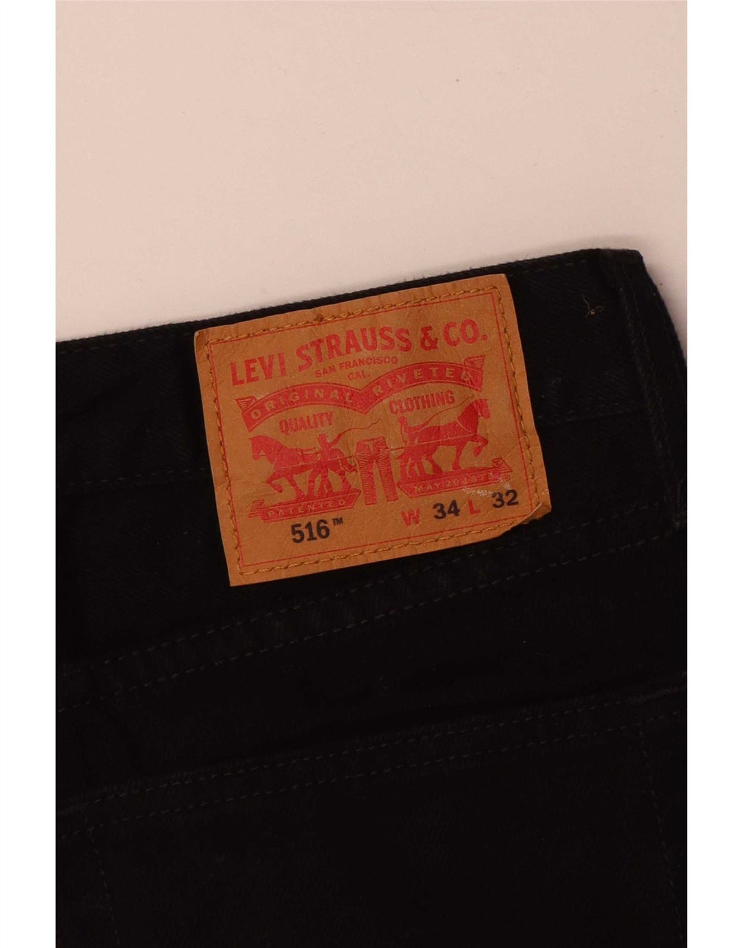 Levi's Mens 516 Slim Straight Jeans W34 L32 Μαύρο βαμβακερό