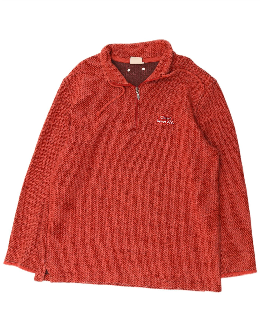 Weird Fish Ανδρικό Φούτερ με φερμουάρ Jumper 2XL Κόκκινο βαμβακερό